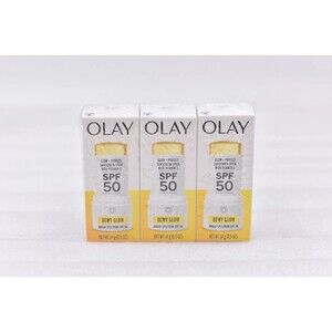 Lot of 3 Olay Glow + Protect Face Sunscreen Stick SPF 50  EXP :09/2025